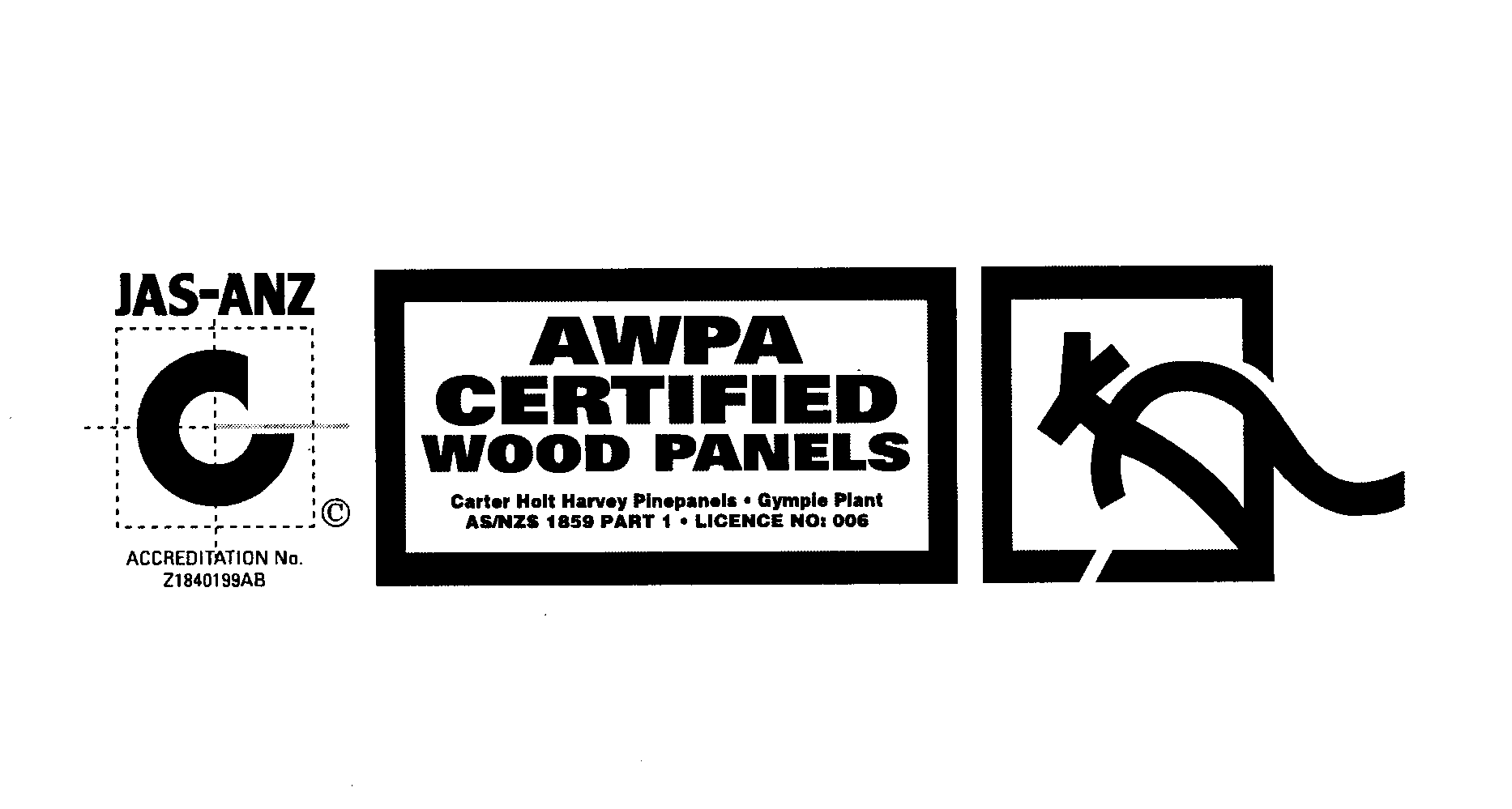 (a) sample label for australian-made wood panel products