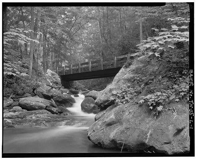 c:\users\linda\documents\2014\loc\national parks pd\great smoky mountains np\bridge over river with falls 1996.jpg