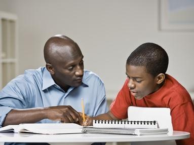 image result for black parents helping school work at home